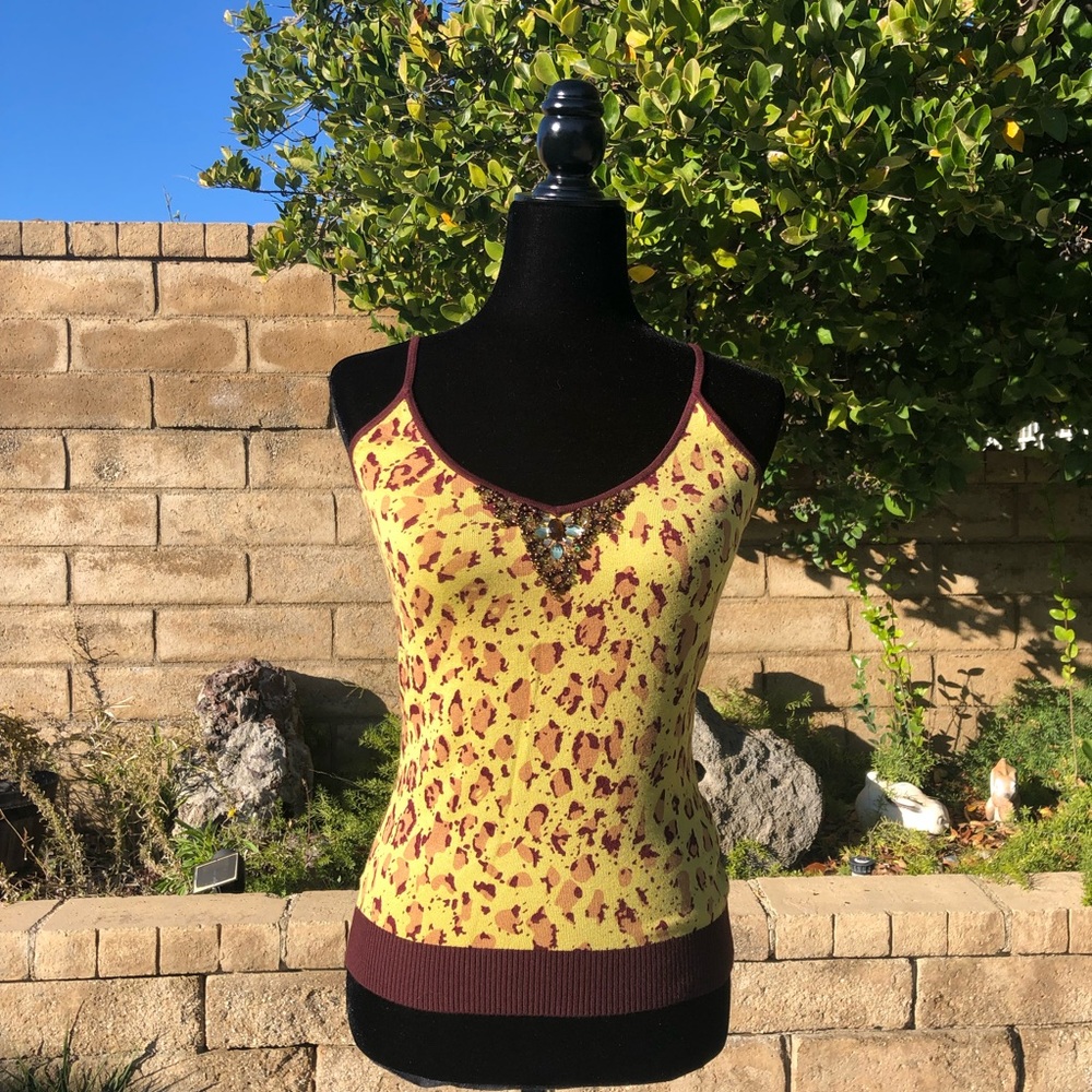 Lime green spaghetti top by Vertigo Paris